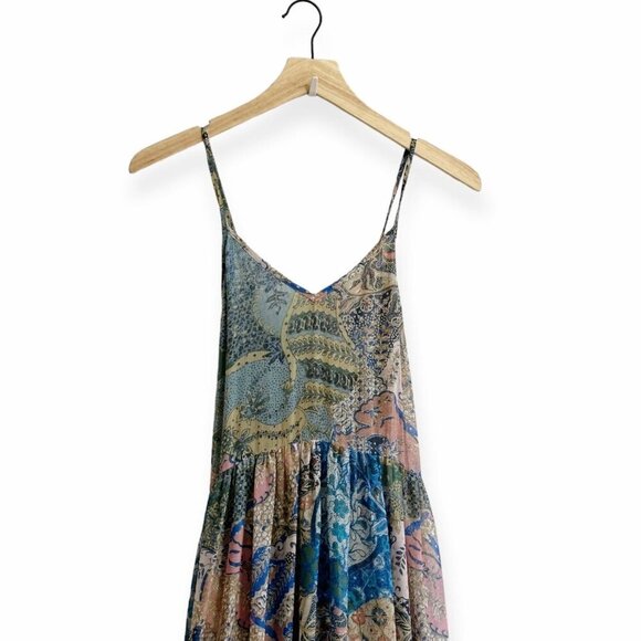 Misa Kali Dress In Blue Print, Maxi dress, Size XS, New, with tag - Picture 8 of 16